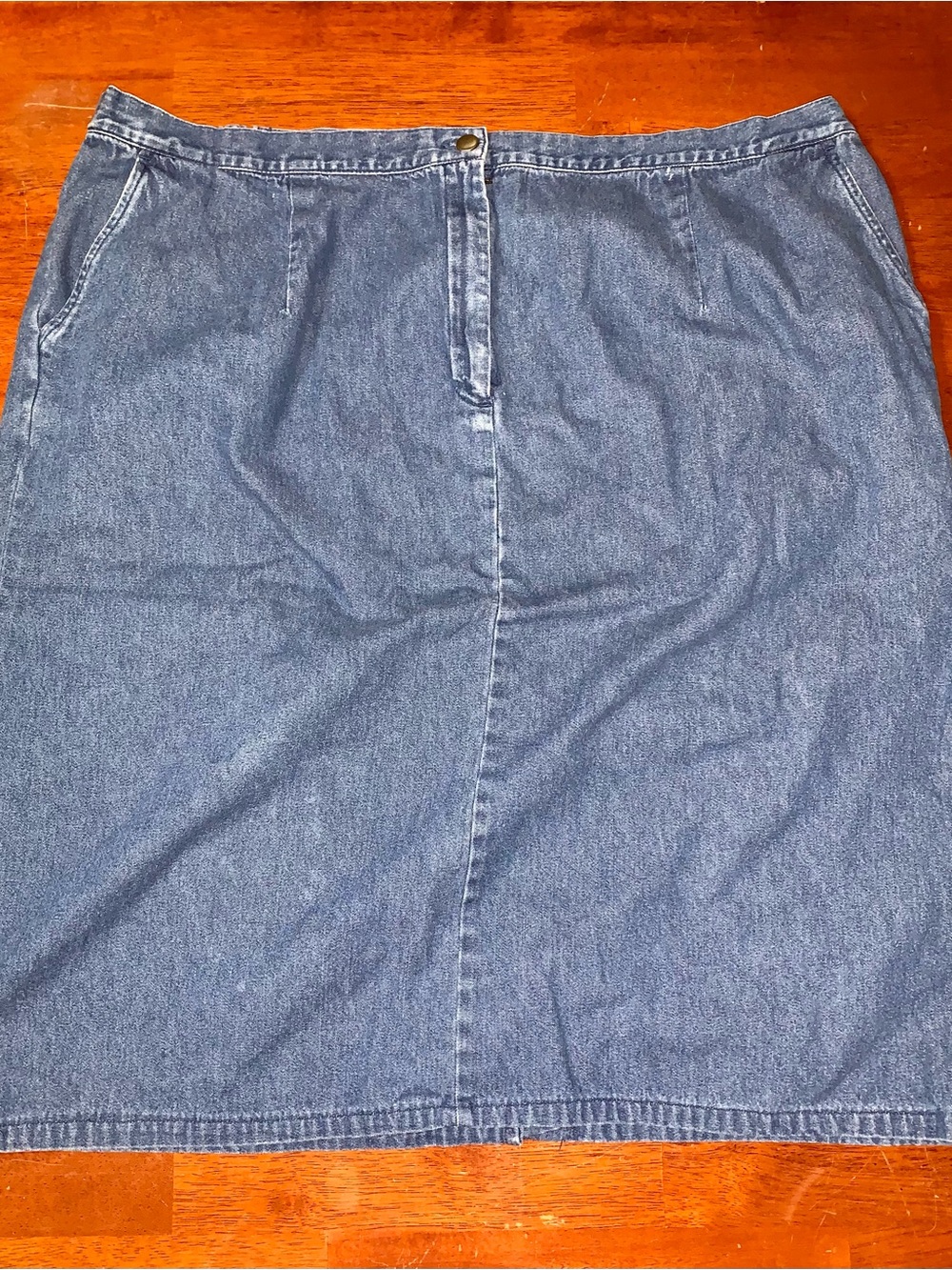 Bechamel Blue Denim Midi Pencil Skirt